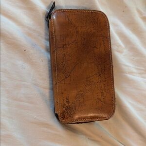 Patricia Nash Tan and Brown Leather Wallet